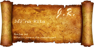Jóna Rita névjegykártya
